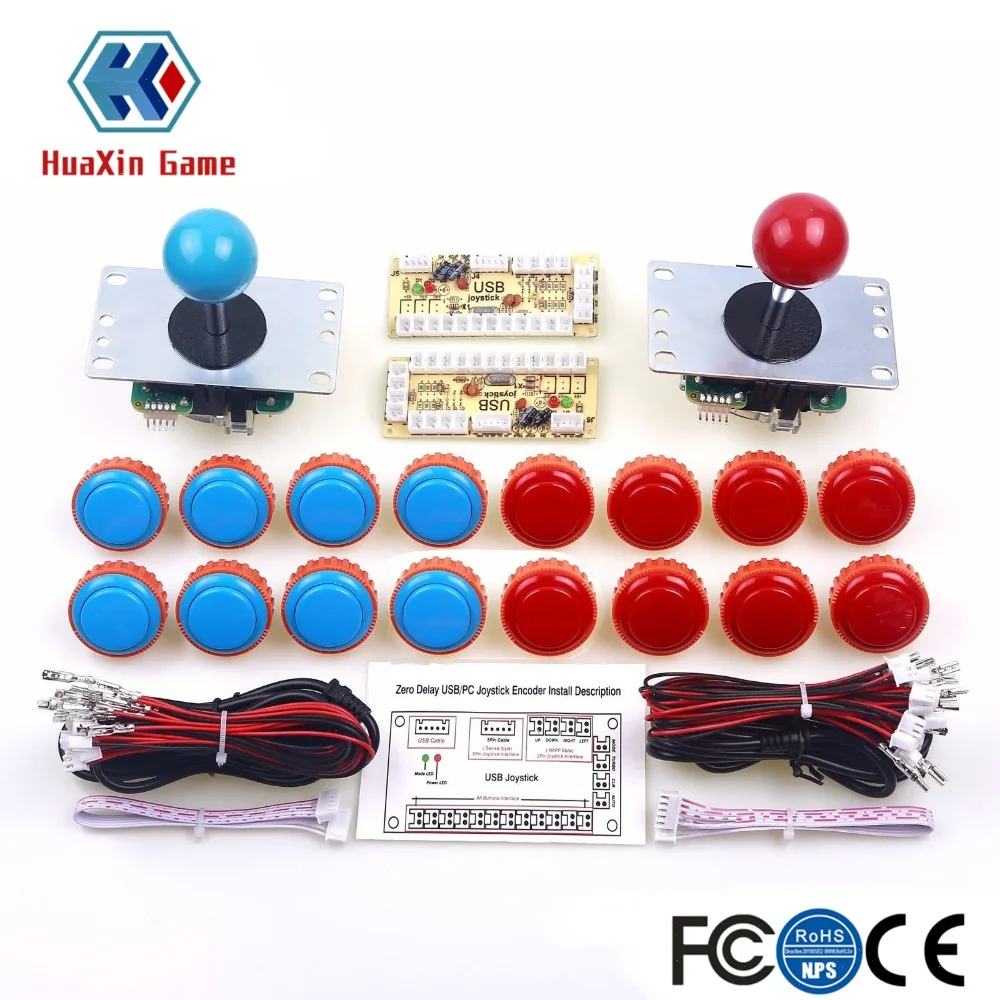 Фото Классический 2-х игровой джойстик Sanwa, набор для аркадных видеоигр, джойстик для ПК и Raspberry Pi, RetroPie, DIY проектов и Mame Jamma, запчасти №1
