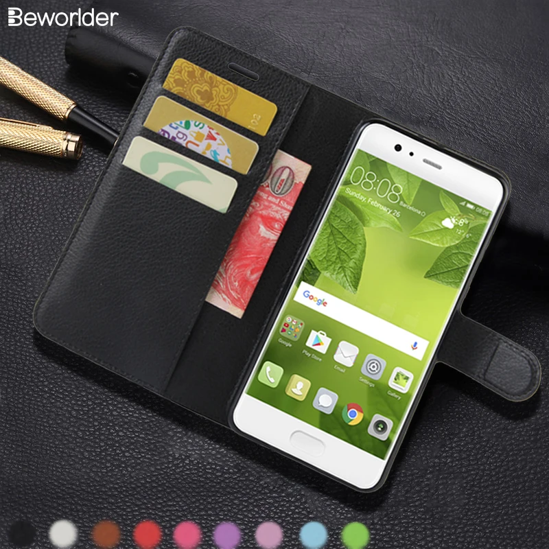 Beworld для huawei P10 Plus Личи узор Сумки из искусственной кожи чехол Флип Стенд