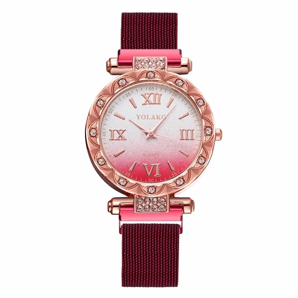 

YOLAKO Women Watch Fashion Luxury Diamond Ladies Watch Women Quartz Wrist Watch Wristwatch Clock Relogio Feminino zegarek damski