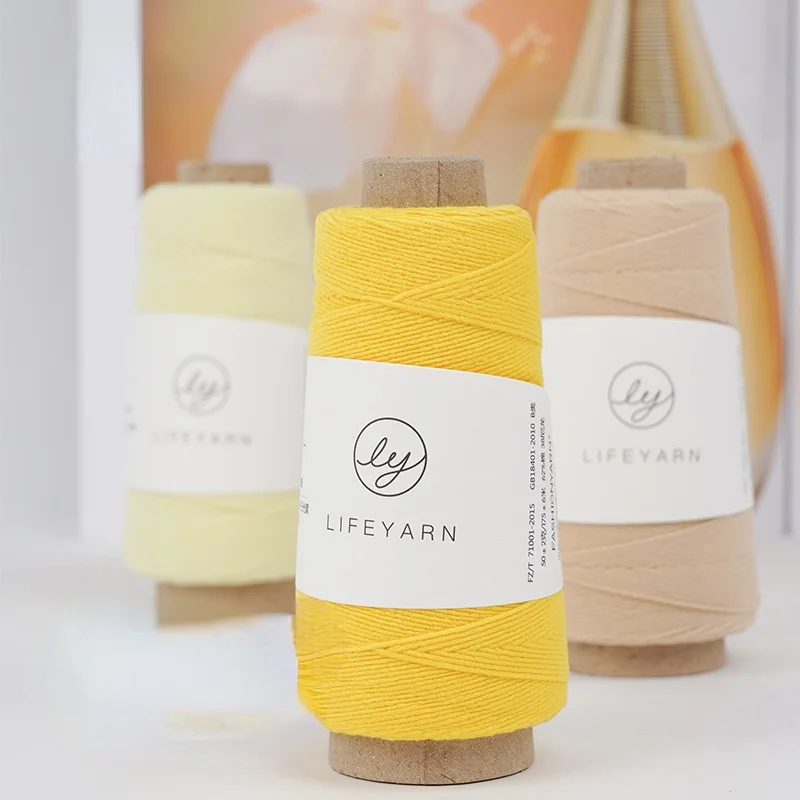 

Lifeyarn Root Bud Silk Thread No. 5 Wool Fine Cotton Thread Crochet Manual DIY Braided Thread Single Strand