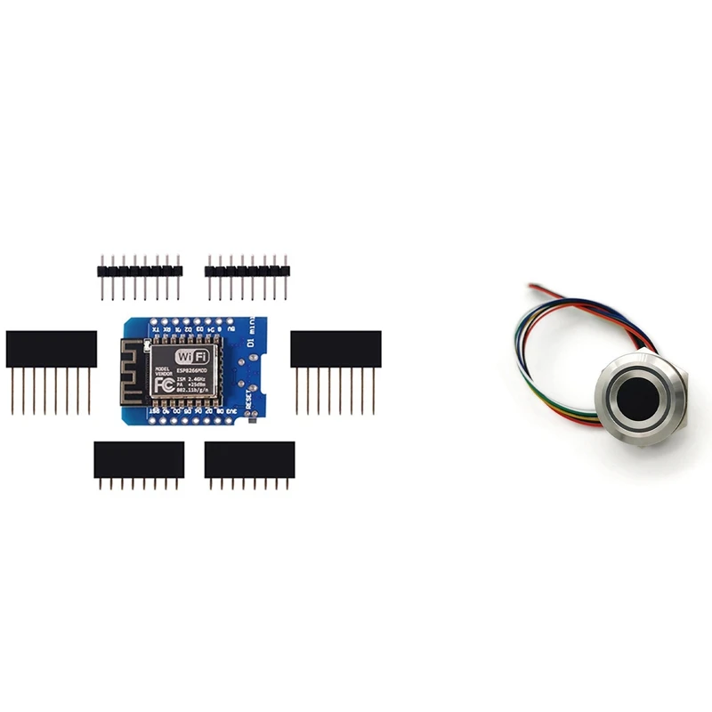 

2 шт., ESP8266 Φ, Nodemcu Mini D1, с модулем идентификации отпечатков пальцев