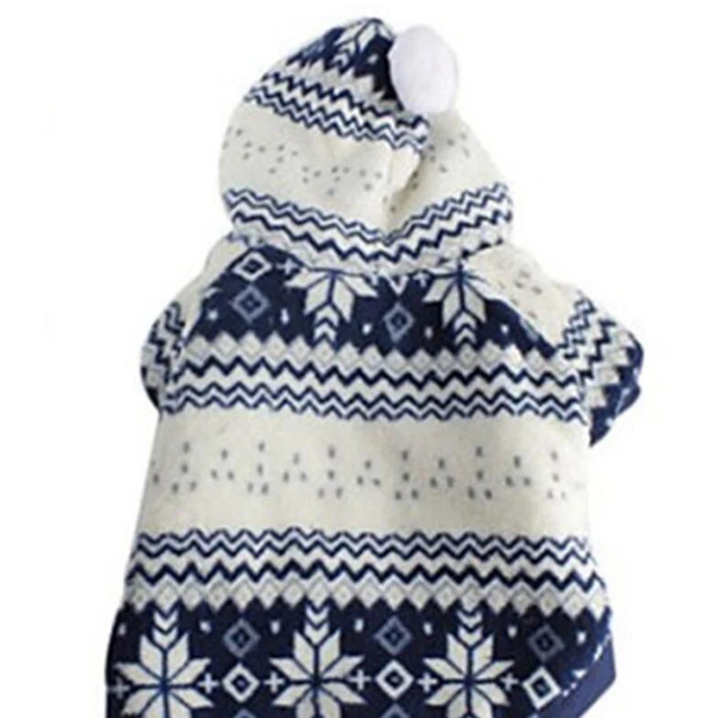 Домашние питомцы собаки зимняя пальто свитер Новогодний для домашних собак с