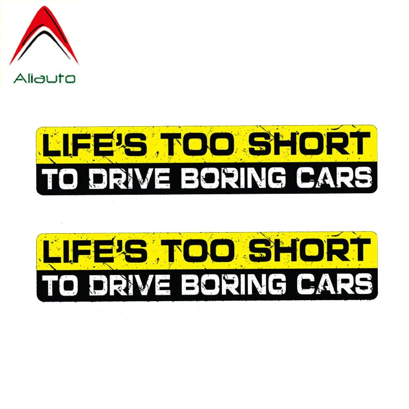 Aliauto 2 X Предупреждение автомобиля Стикеры Life'S слишком коротким рукавом для