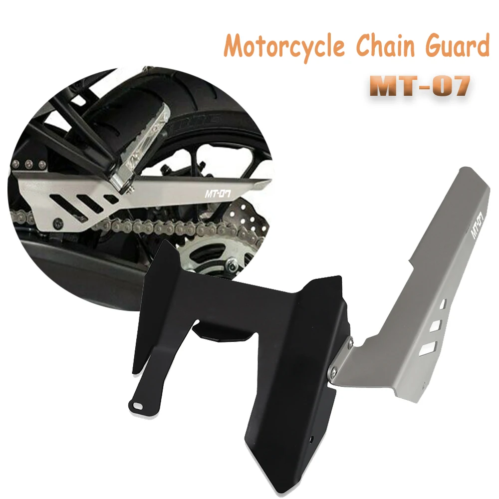 

With MT07 LOGO Rear Motorcycles Aluminum Chain Guard Cover Protector Accessories For YAMAHA MT 07 MT-07 Tracer 2021 Protection