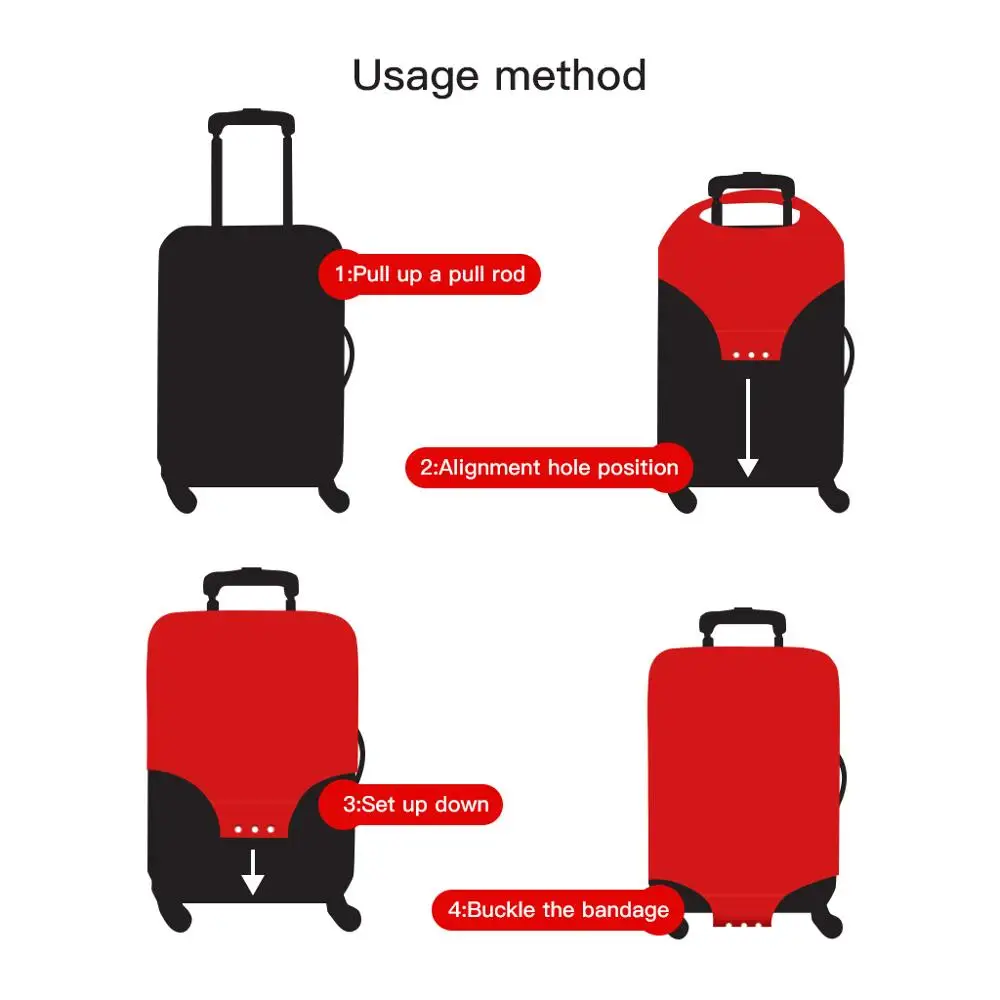 

RainVillage Universal Elastic Luggage Cover Protector Machine Washable Dust Bag for 19-30" Suitcase cover