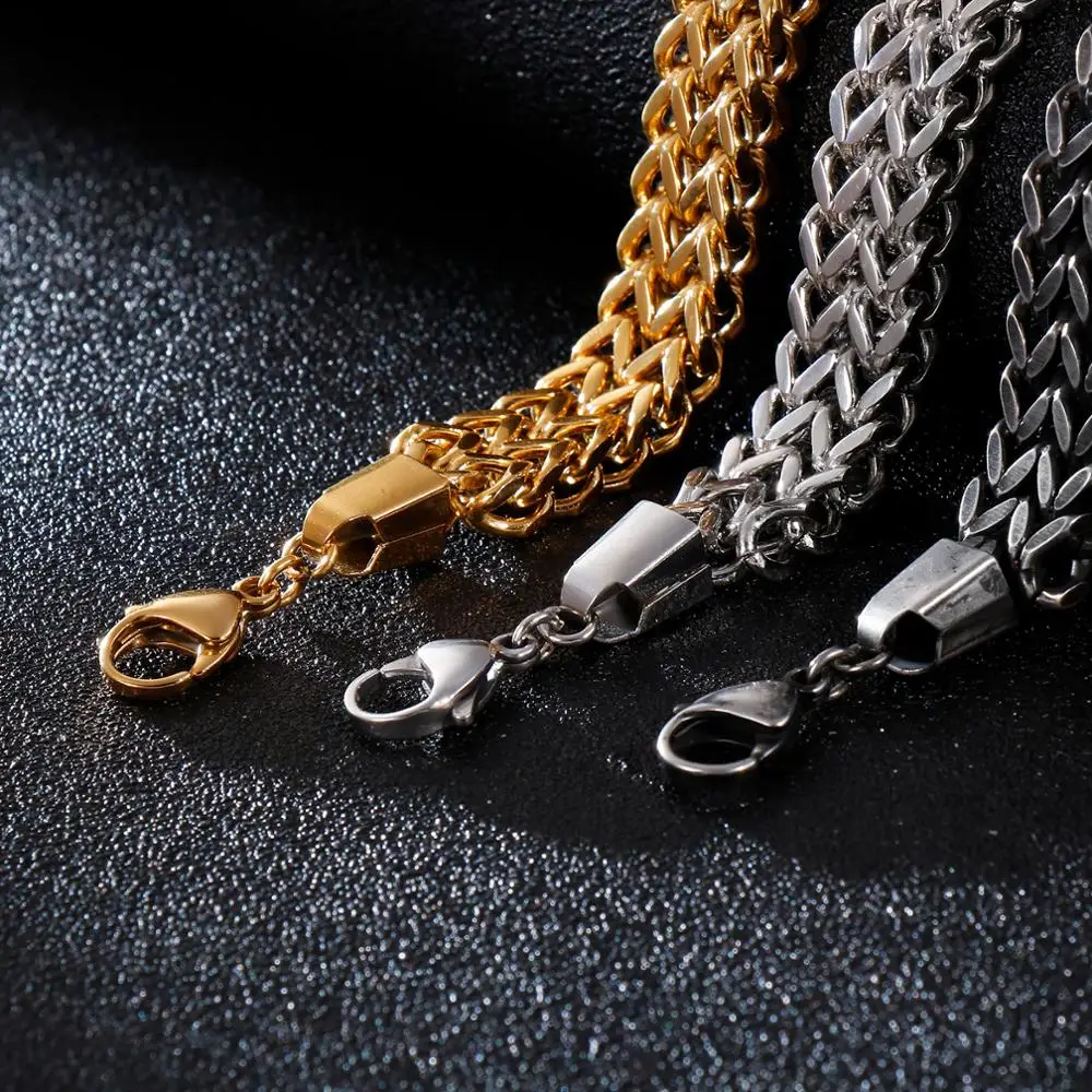 Мужские браслеты-цепочки из нержавеющей стали KALEN черные браслеты с цепочкой