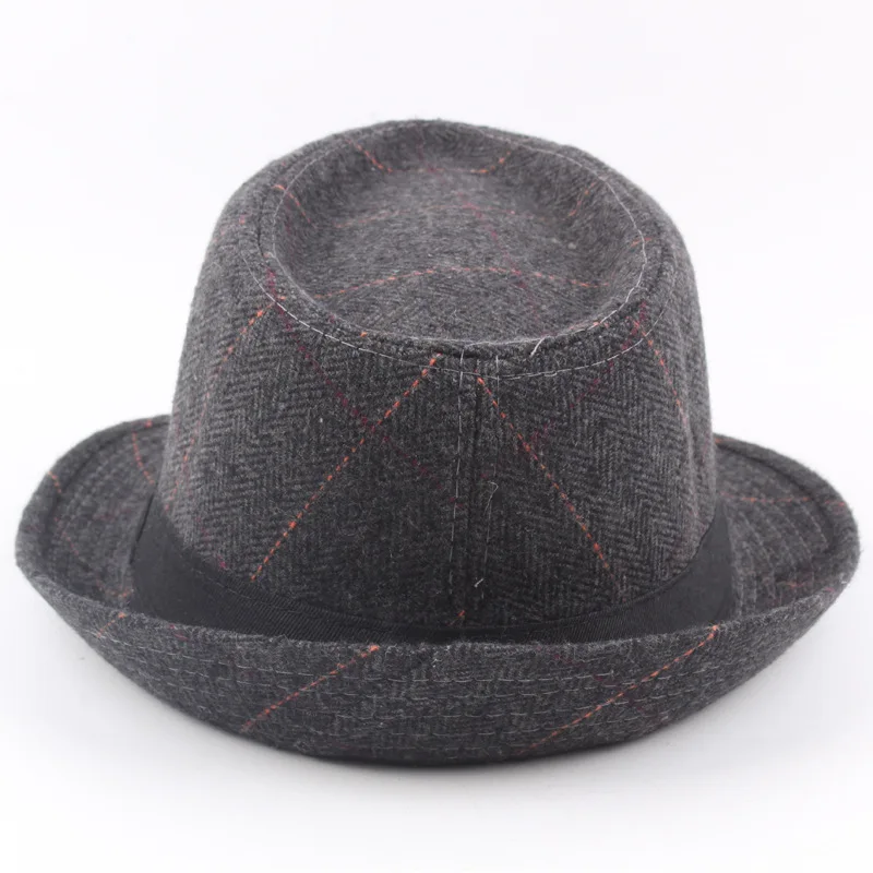 Ретро Fedoras Топ джаз шляпа мужская зимняя теплая котелок Кепка Панама повседневная мужская шляпа gorro