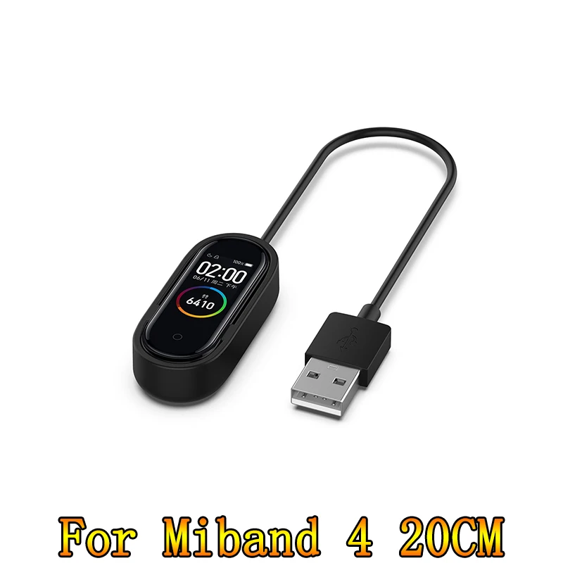 for miband 4 20CM Новое поступление, зарядное устройство для Xiaomi Mi Band 2 3 4, зарядное устройство, кабель для передачи данных, док-станция, зарядный кабель для Xiaomi Mi Band 2 3 4 USB зарядное устройство - Цвет: for miband 4 20CM