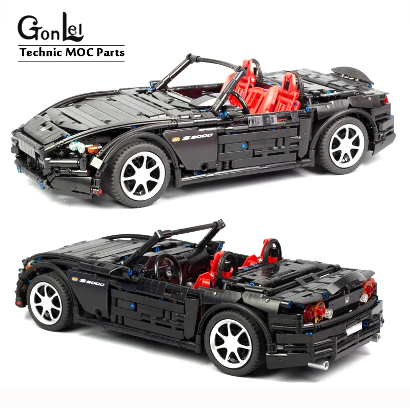 Новое поступление гоночный автомобиль MOCs S2000 AP2 MOC 24500 совместим с
