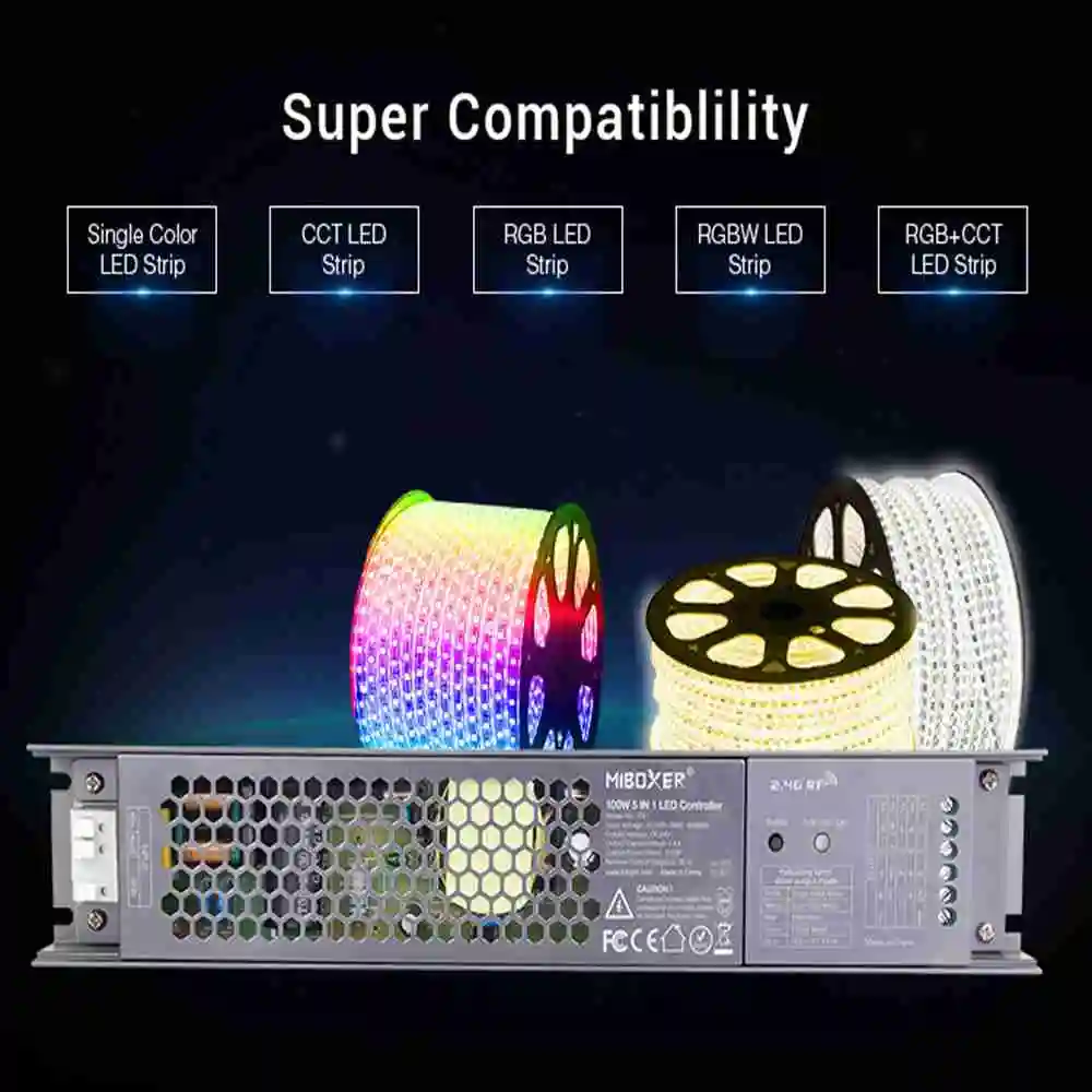Miboxer(milight) PX1 100 Вт 5 в 1 светодиодный 2 4G RF/WIFI контроллер приложений вход AC180 ~ 240 В 50/60