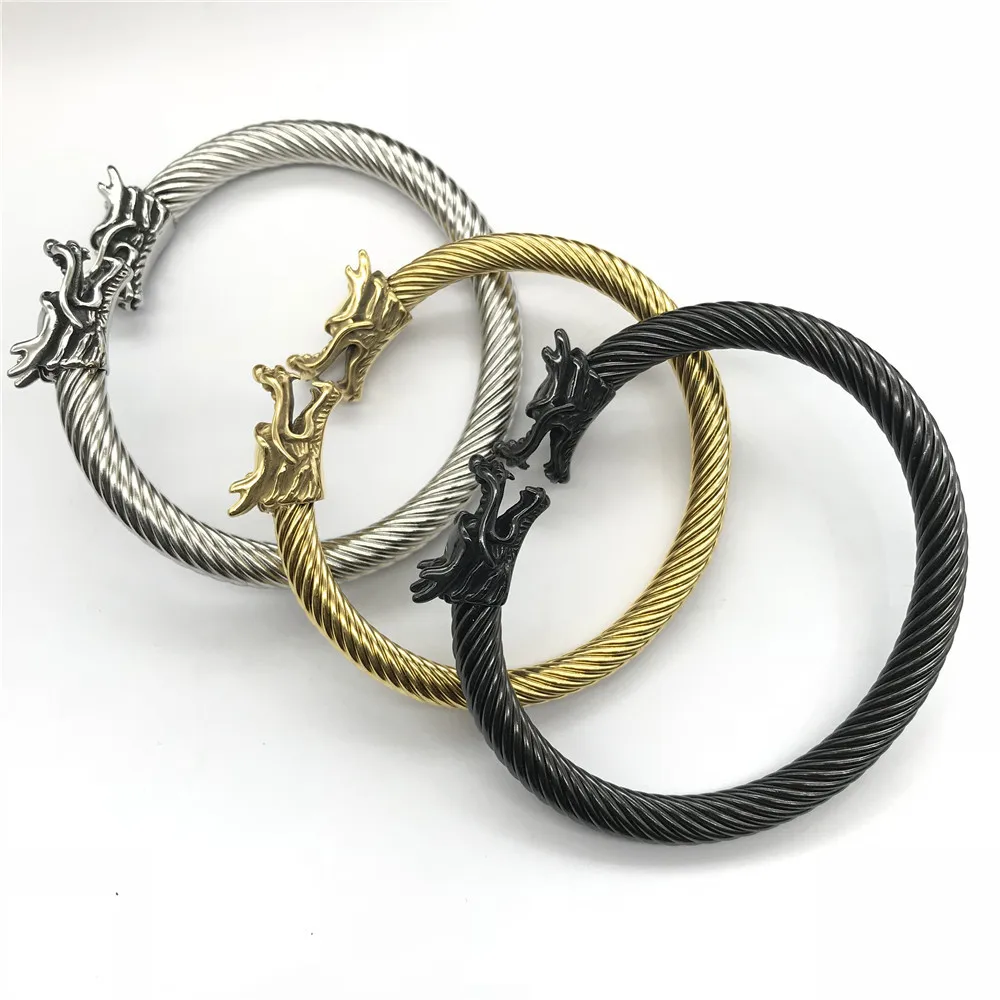 

Dragon Head Bracelet Men Biker Viking Stainless Steel Punk Mens Viking Bracelet Men Wristband Cuff Bracelet Women Bangles Jewelr