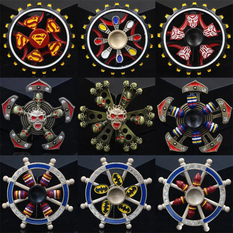 EDC Double Layer Fidget Spinner Toys Metal Rudder Gear Wheels Hand Spinner Toys AntiStress Adult Children Stress Relief Gyro Toy