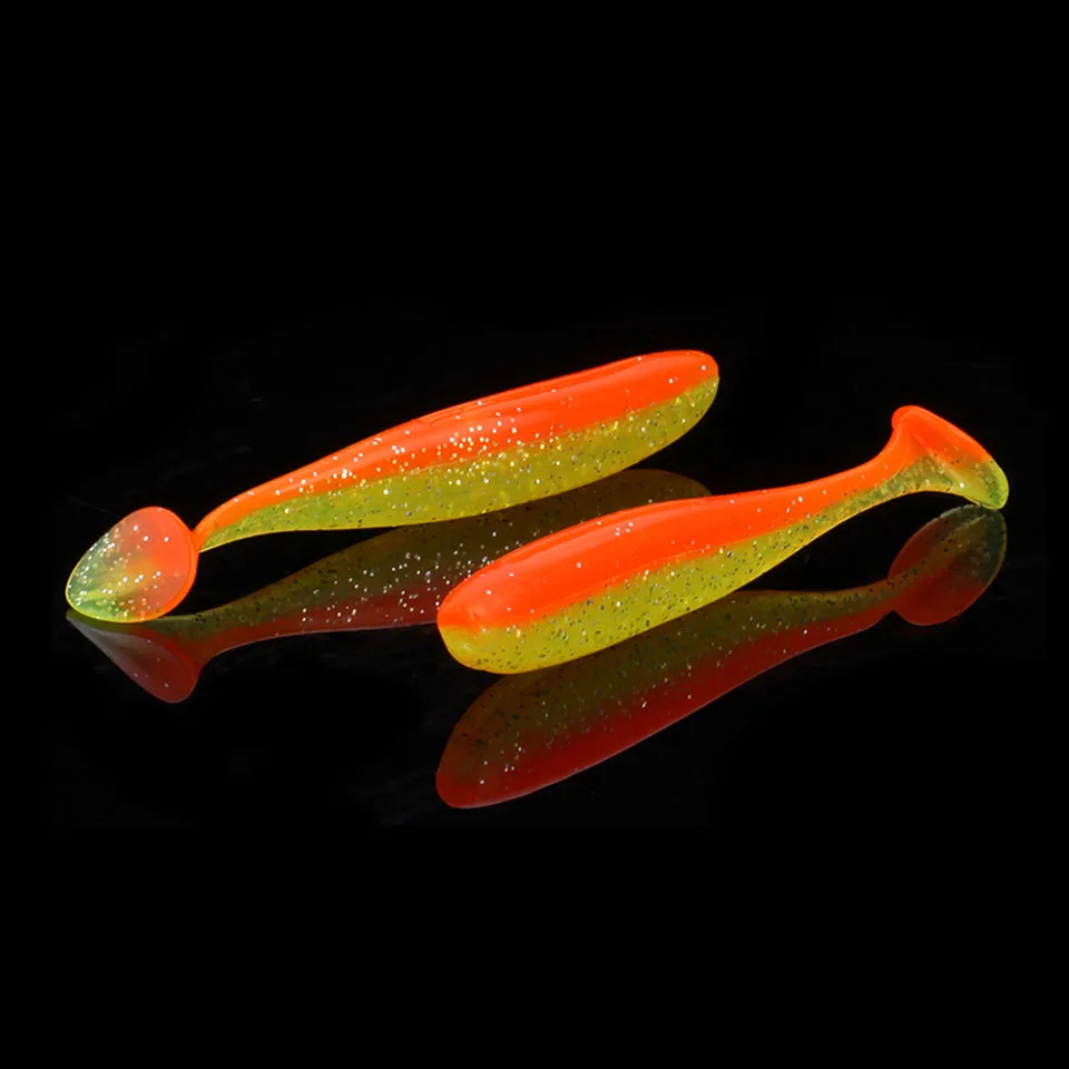 WALK FISH, 6 шт./лот, легкая блесна, рыболовные приманки, 55 мм, 70 мм, 90 мм, воблеры, мягкие приманки для рыбалки, силиконовые искусственные двойные цветные приманки