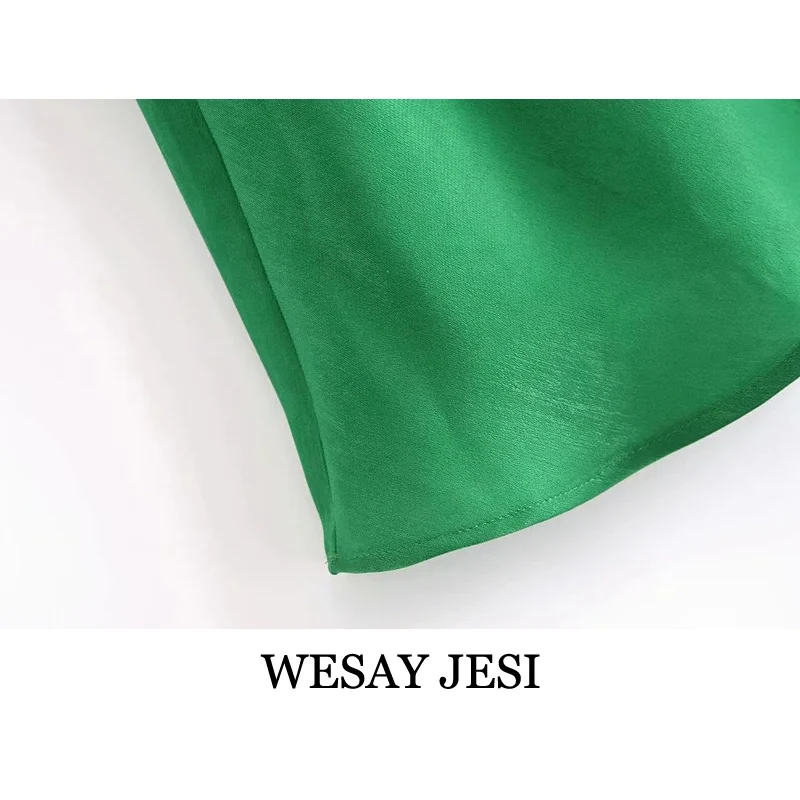 

WESAY JESI Women's Clothing Dress Bow Vintage Print Cozy Mini Slip Short Dress Vintage V-Neck Adjustable Straps Female Dresses