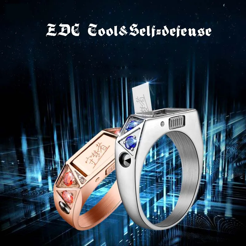 Титановая сталь многофункциональное кольцо Невидимый метод самозащиты