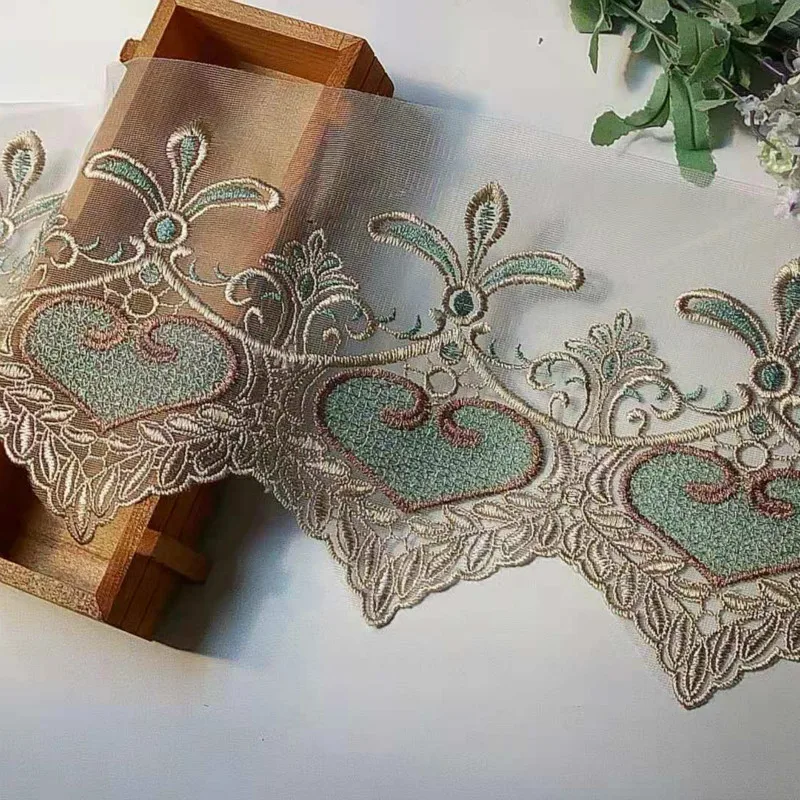 Цветочная кружевная лента с вышивкой 2 ярда 18 см для домашнего декора диванов