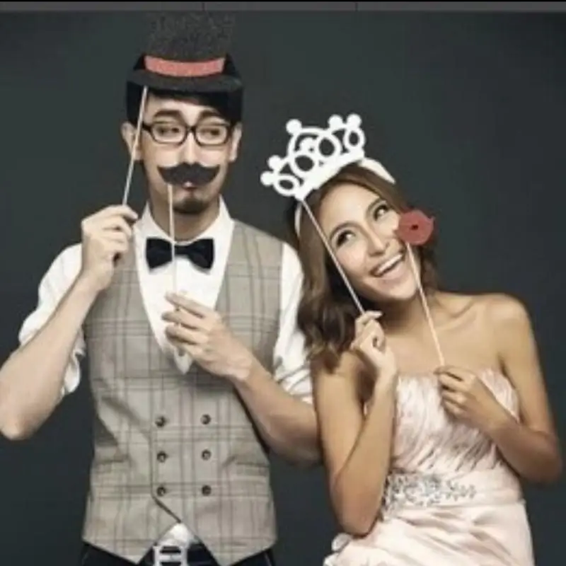 8 шт./компл. Добро пожаловать вечерние с бородой в виде шлема для молодожен форме