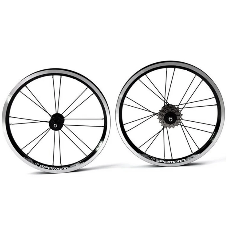 

SPOMANN 16-Inch/305 Outer 5-Speed V-Brake BMX Folding Bike Bicycle Wheel Set Front 2 Rear Four Bearing