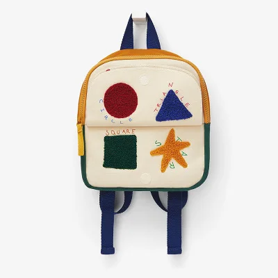 Stitching Flip School Bag For Boys and Girls Fun Small Color Backpack Shoulder Bag Children Bag Mini BAG