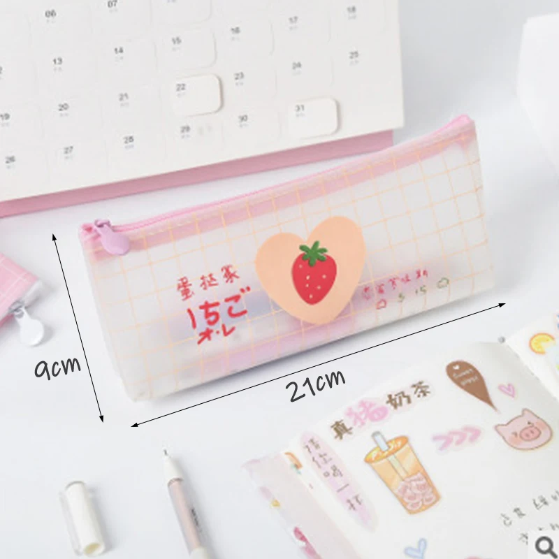 

1Pcs Kawaii Pencil Case Flower transparent Gift Estuches School Pencil Box Pencilcase Pencil Bag School Supplies Stationery