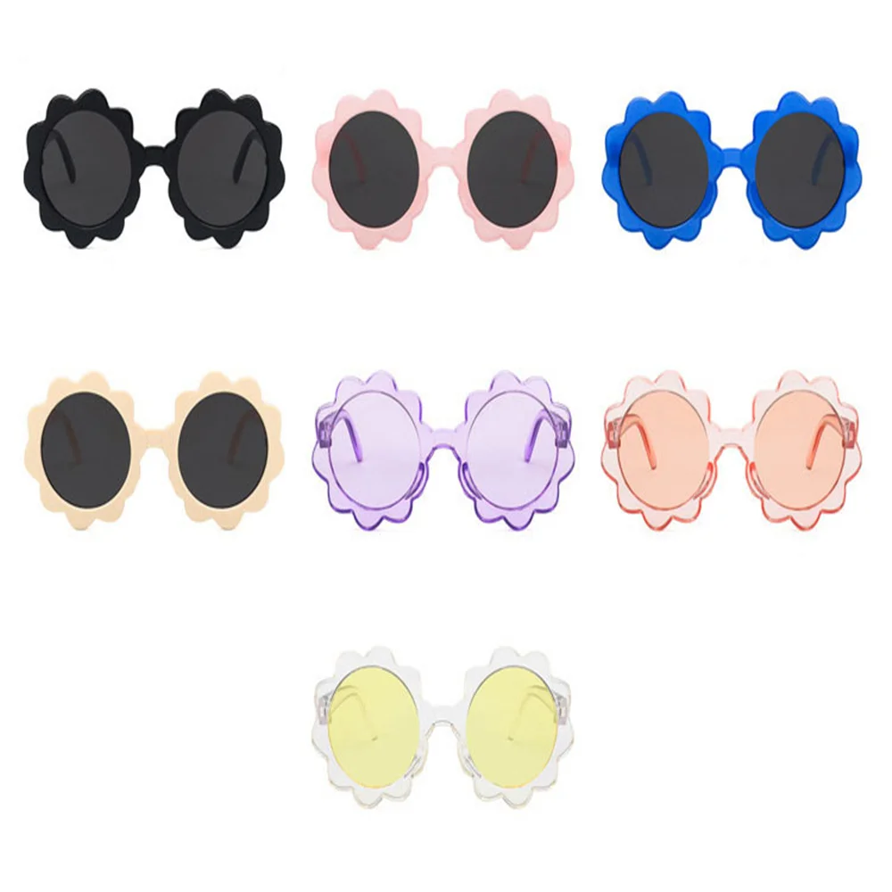 Новинка 2021 детские круглые солнцезащитные очки в стиле ретро с цветами