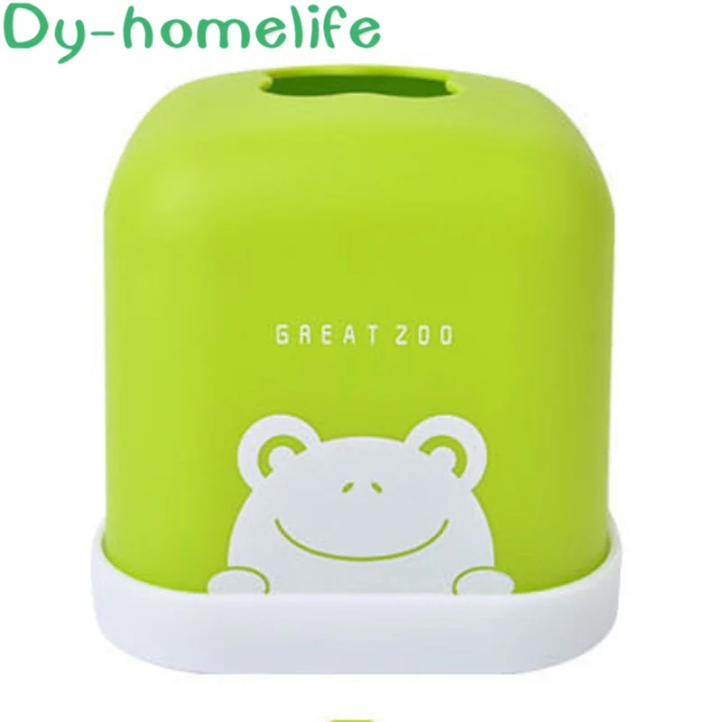 

Cartoon Plastic Square Fiber Tissue Napkin Box Roll Paper Removable Paper Tissue Box Korean Creative Daily Necessities
