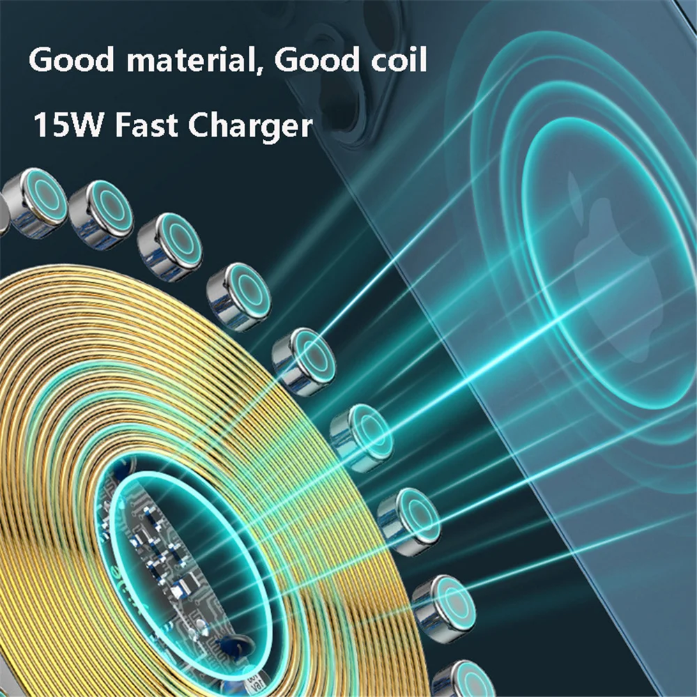 

15W Magnetic Wireless Charger For Magsafe Chargers Qi Fast Wireless Charging For iPhone 12 Pro Max Mini Magsafing Magnet Charge