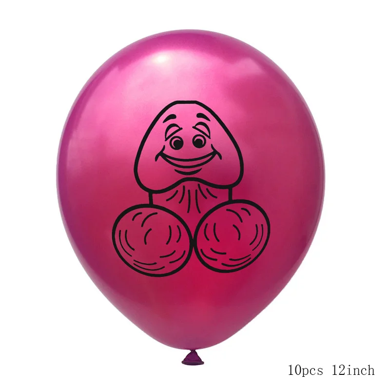10pcs ballon style-7 10 шт./партия, член пенис, Веселый мальчишник, вечерние воздушные шары, комплект, девичник вечерние украшения, новинка, невеста, принадлежности для вечеринки-девичника - Color: 10pcs ballon style-7