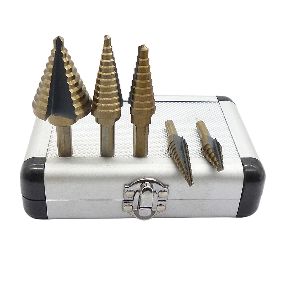 5 шт. ступенчатые сверла из быстрорежущей стали с кобальтовое покрытие несколько