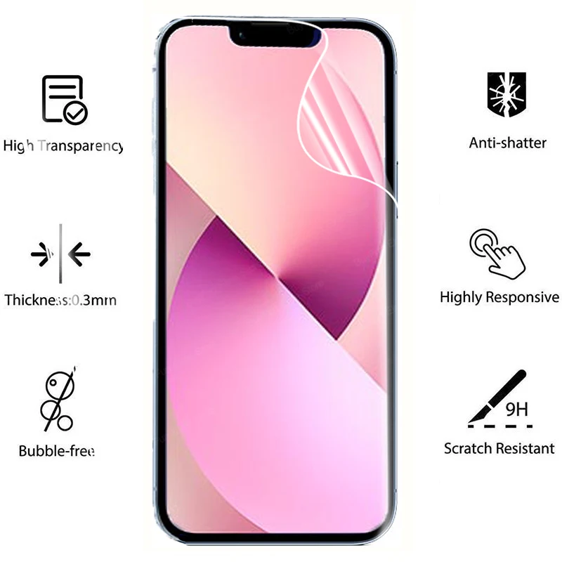Гидрогелевая пленка 600D для Apple iphone 13 mini защитная экрана 12 11 Pro X XR XS Max не стекло |