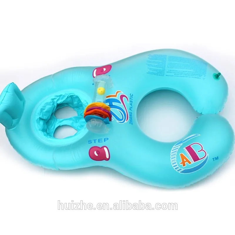 Надувной круг для купания ребенка шеи кольцо мать ребенок плавать Двойные