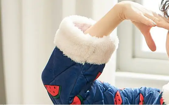 Fdfklak толстый теплый женский зимний пижамный комплект трехслойная стеганая