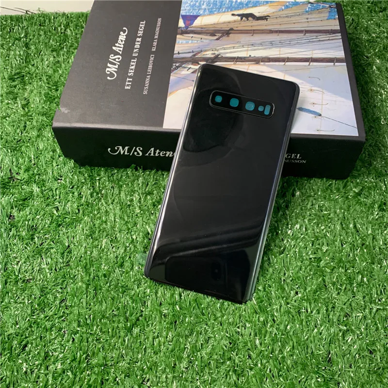 

S 10 Back Cover For Samsung Galaxy S10 G973 6.1" Housing Battery Door Repair Replace Rear Case + Logo Camera Lens