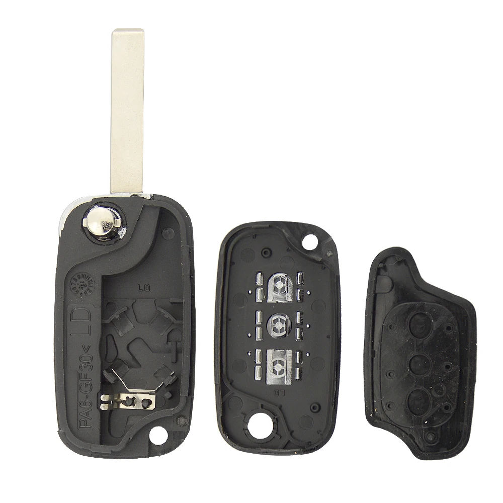 

WhatsKey 2/3 Buttons Flip Folding Car Key Shell Cover Case For Renault Clio Megane Kangoo Modus VA2 Uncut Blade