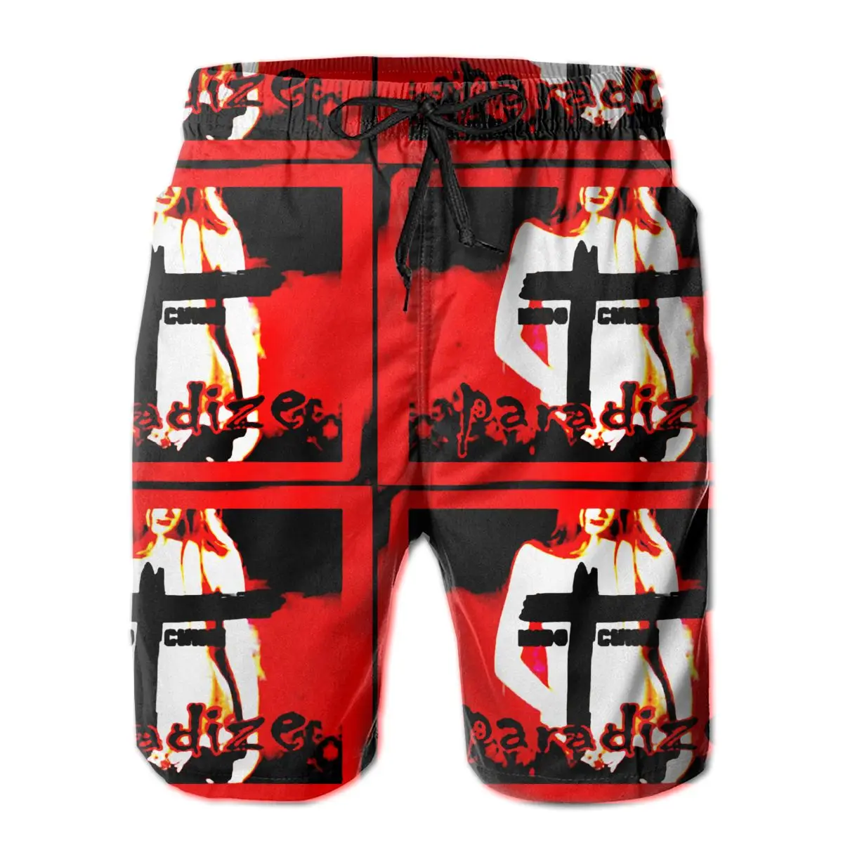 

Causal Breathable Quick Dry Funny Geek R145 Loose INDOCHINE BAND(1) Male Shorts