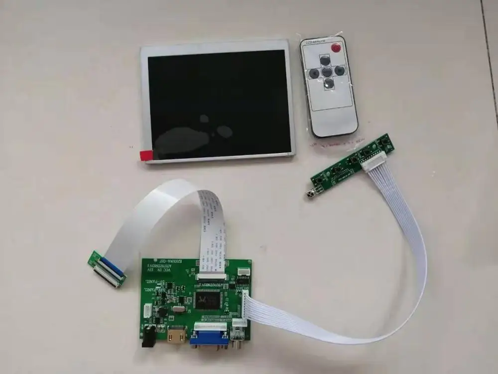LCD and board 5," дюймовый ЖК-дисплей AT056TN53 AT056TN53 V.1 ЖК-контроллер драйвер платы HDMI VGA 2AV монитор для малинового пирога - Цвет: LCD and board
