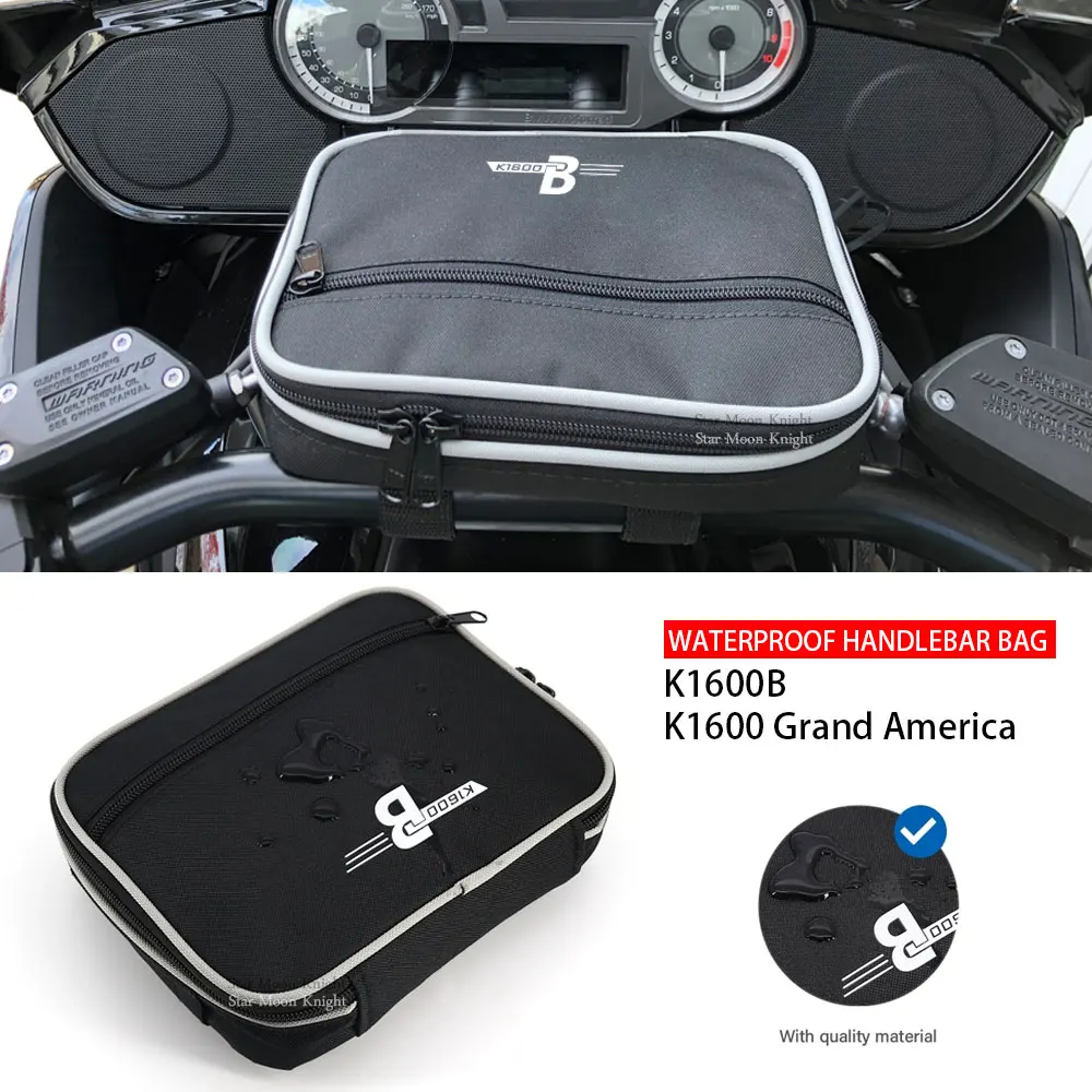Bolsa de almacenamiento para manillar de motocicleta, bolsa impermeable para herramientas de viaje, para BMW K1600B K 1600 B 1600B K1600 B Grand America GA