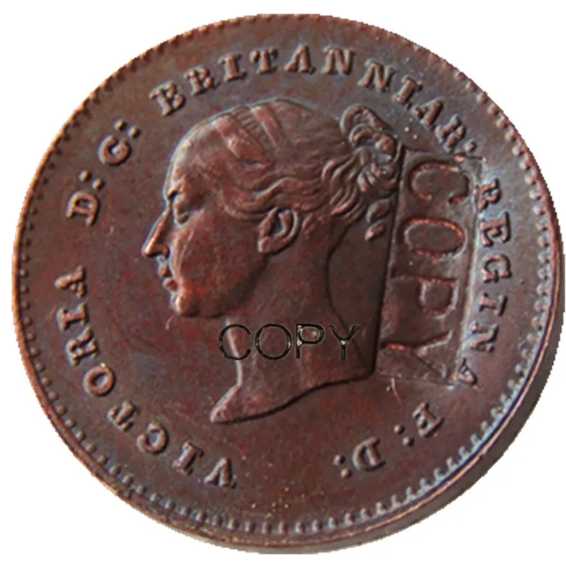 1851 Великобритания/Ceylon Victoria Quarter Farthing копии монет