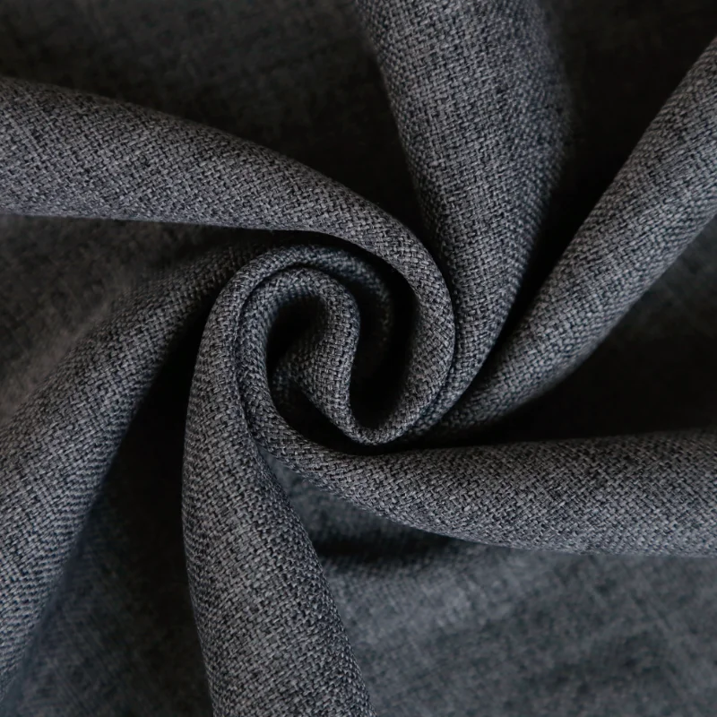Dark gray Льняные затемненные шторы для гостиной, спальни, одноцветные современные шторы для кухни, занавески на окна, Индивидуальный размер - Цвет: Dark gray
