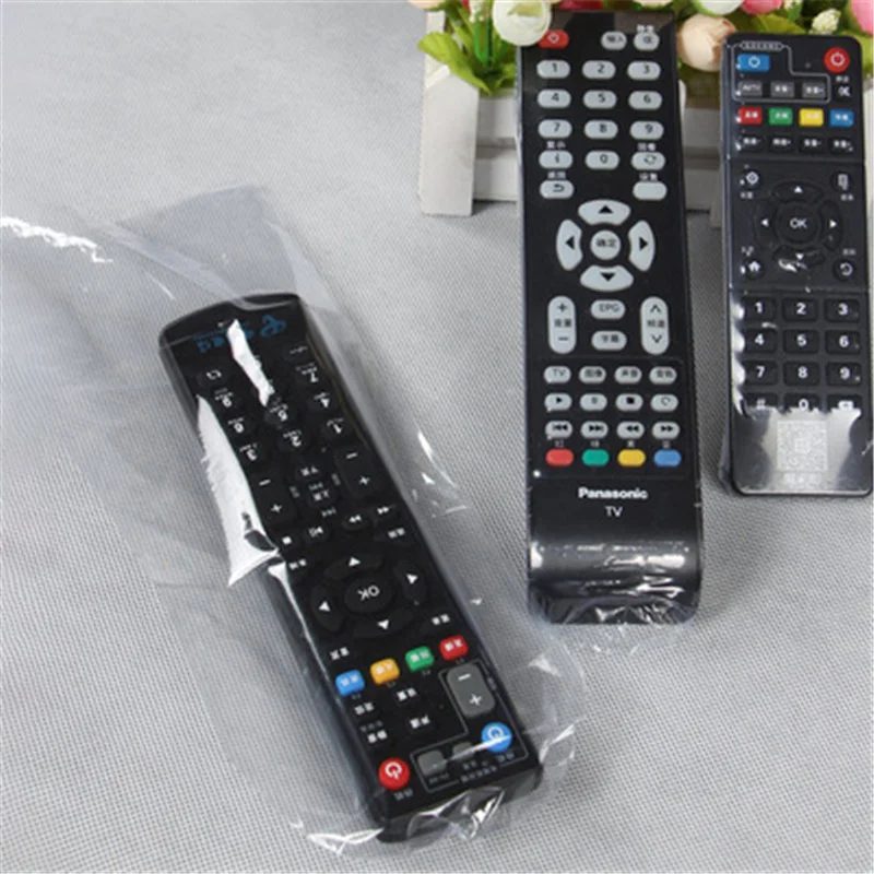 

2/5Pcs 8*25cm Heat Shrink Film Clear Video TV Air Conditioner Remote Controller Protector Cover Home Dust Waterproof Protective