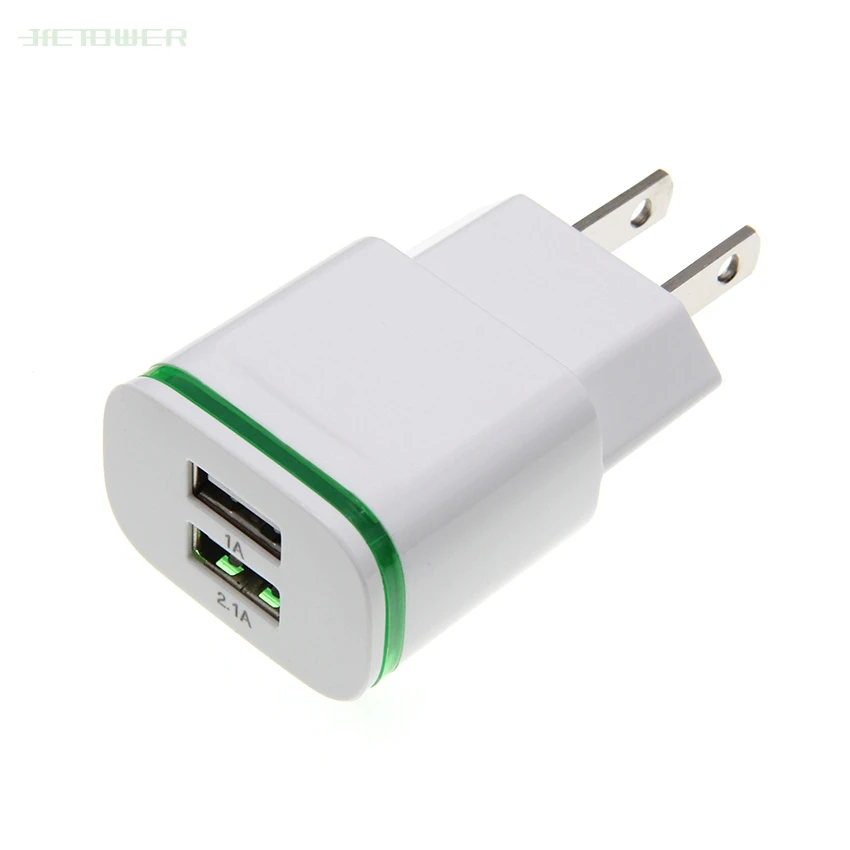 100 шт./лот штепсельная вилка стандарта ЕС и США 5 В 2 А usb порта для быстрой зарядки