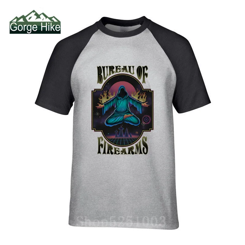 Футболка мужская с надписью Бюро огнестрельного оружия | Мужская одежда