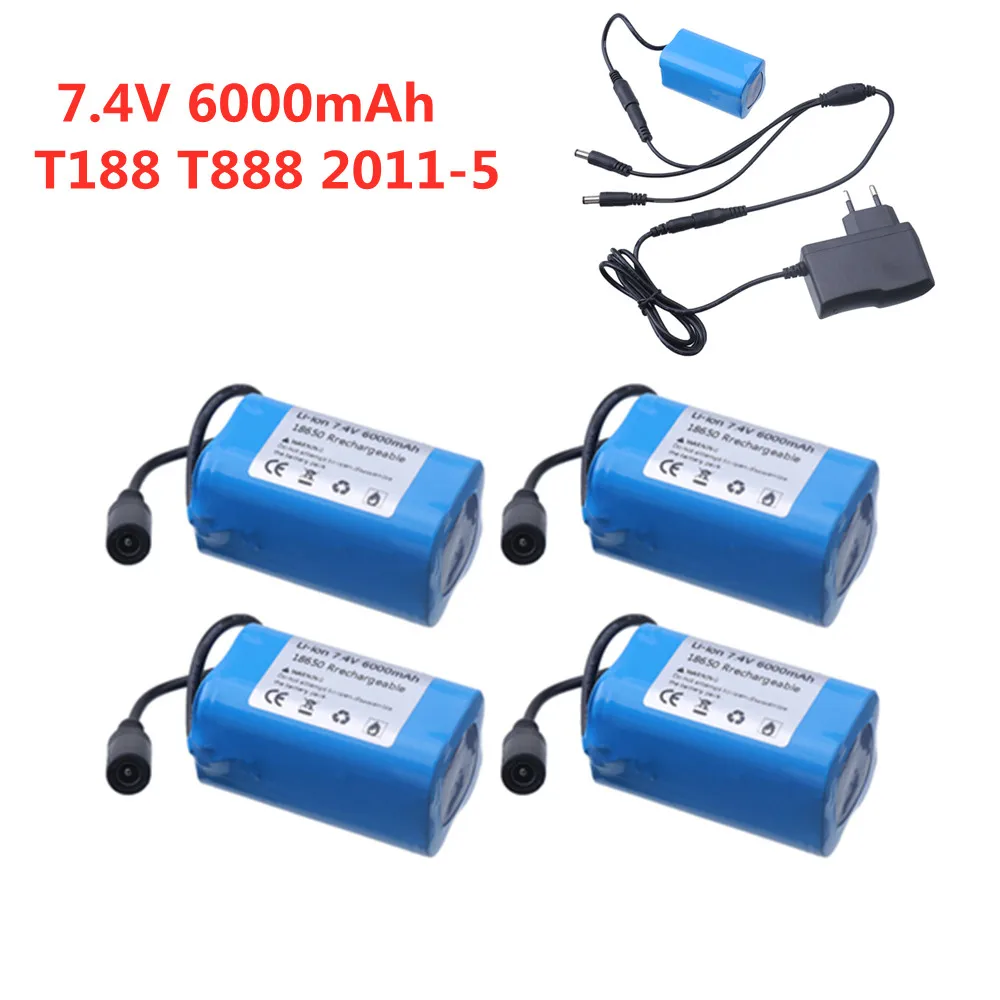 7 4 V 6000mah литий-полимерный аккумулятор и Зарядное устройство для T188 T888 2011-5