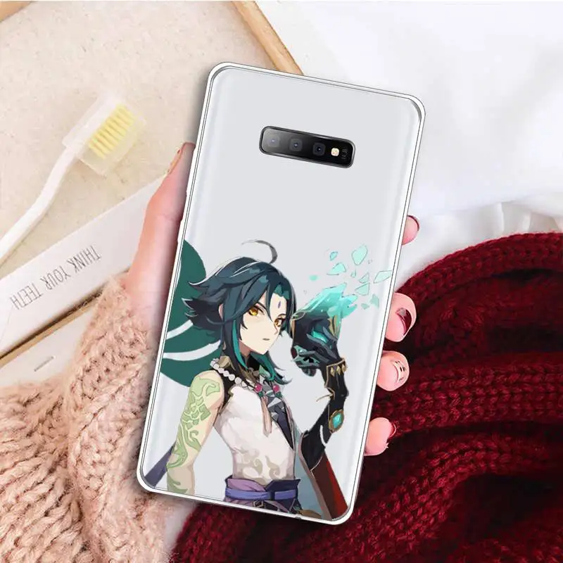 

Genshin impact Fashion design Phone Case Transparent For Samsung Galaxy A 71 21s S note 8 9 10 plus 20 ultra