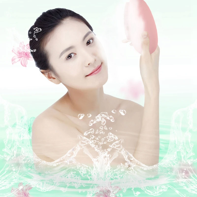 

Face Cleansing Brush Deep Pores Cleansing Skin Mini Facial Massager Waterproof Face Cleanser Silicone Brush