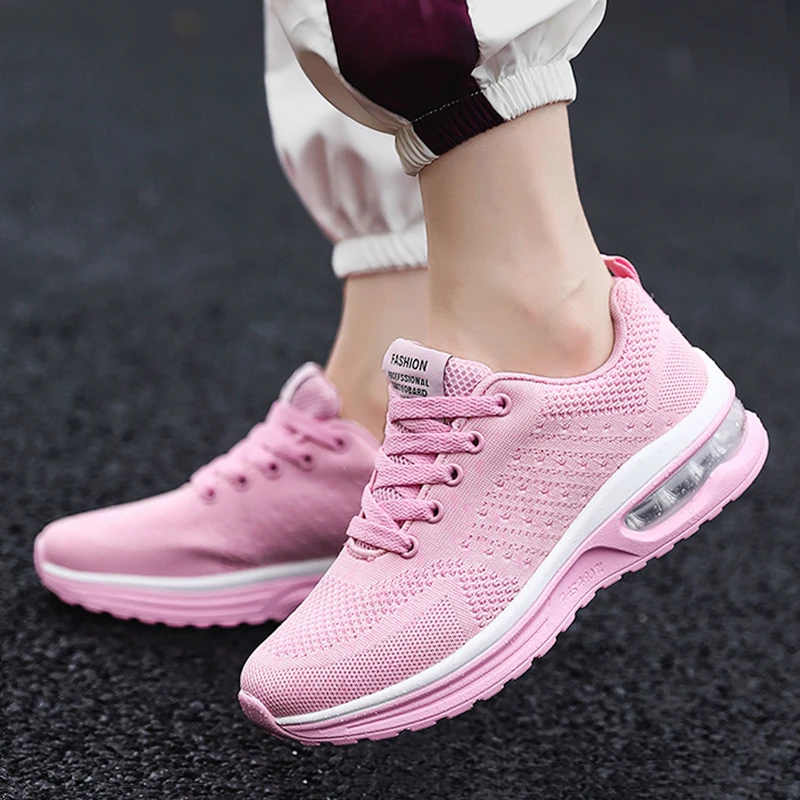 

Training Shoes Women Breathable Platform Fashion Sneakers 2021 Comfy Running Gym Tennis Sports Shoes Plus Size Female Sneakers
