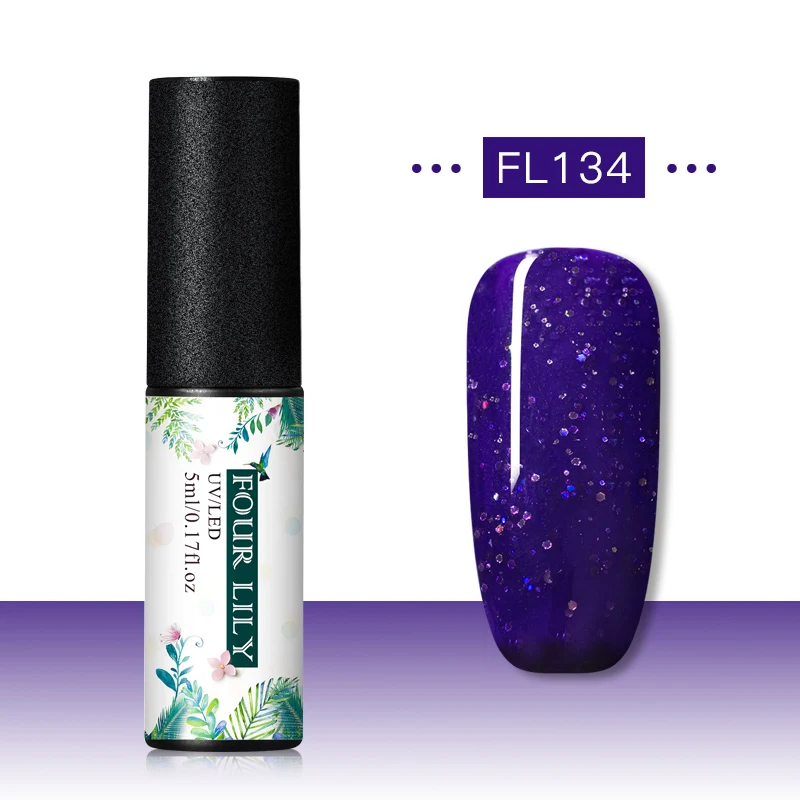 CS06905 Четыре лилии Гель-лак набор УФ Vernis Полупостоянный праймер верхнее покрытие 5 мл цветной гель для ногтей лак Nagellak Soak Off лак - Цвет: CS06905