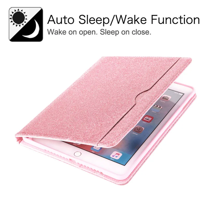 

Cover Coque For Apple Ipad 9.7 inch 2018 Glitter Bling Leather Fundas Case For IPad 9.7 inch 2017 A1822 A1823 Cover Cases Shell