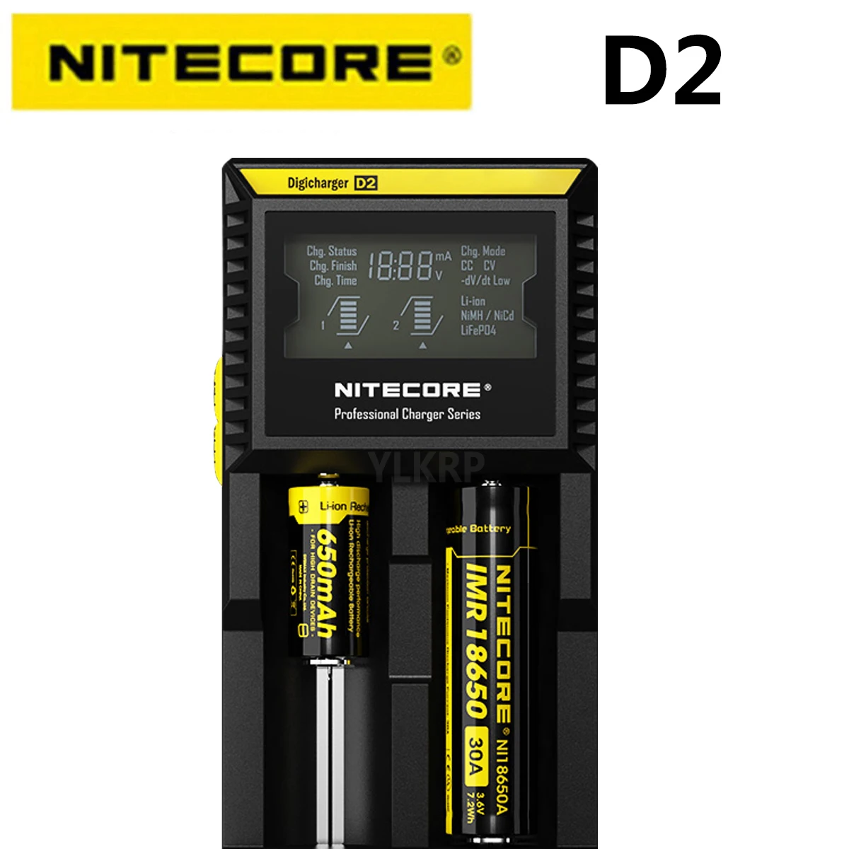 100% оригинальное зарядное устройство Nitecore D2 Digicharger с ЖК дисплеем для 26650 18650 18350 16340
