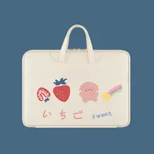 Sweet Strawberry Laptop Bag 13 14 15.6 Inch Notebook Bag for Macbook Air Pro Computer Handbag Travel Briefcase for Lenovo Dell